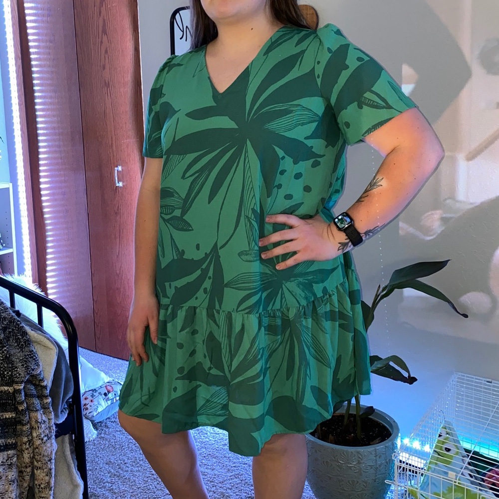 Green Floral Dress